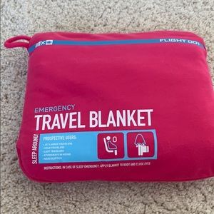 Flight 001 pink travel blanket
